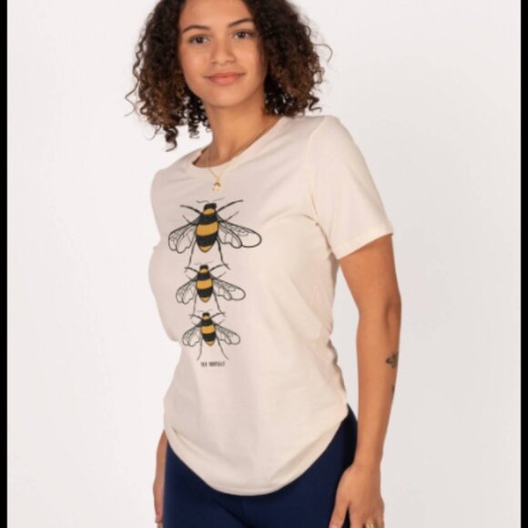 Soul Flower Tops - Soul Flower Organic Cotton Bee Yourself Tee, Sz S NWT
